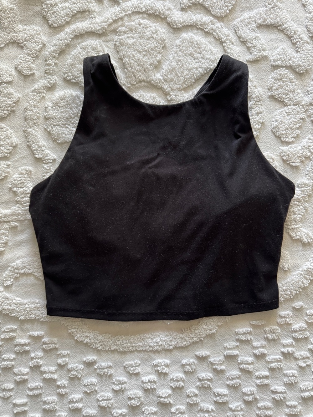 CRZ Yoga High Neck Bra Top Small Black Racerback